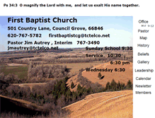 Tablet Screenshot of firstbaptistcg.com